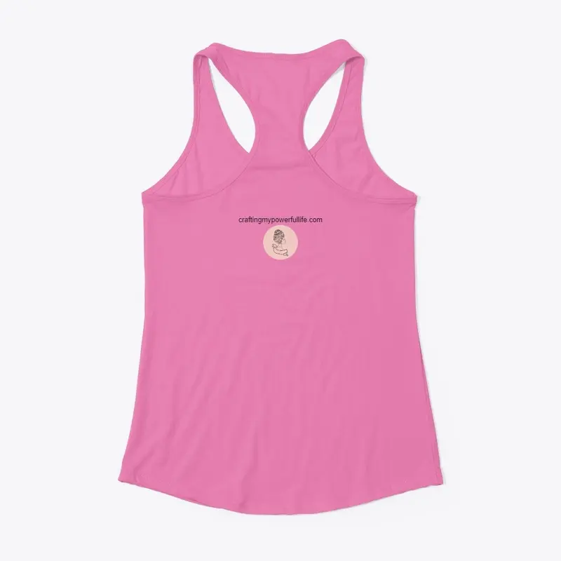 Racerback Tank with Diva Logo F/B Pink